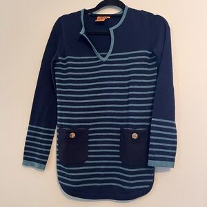 Tory Burch Wool Cashmere Blue Sweater
